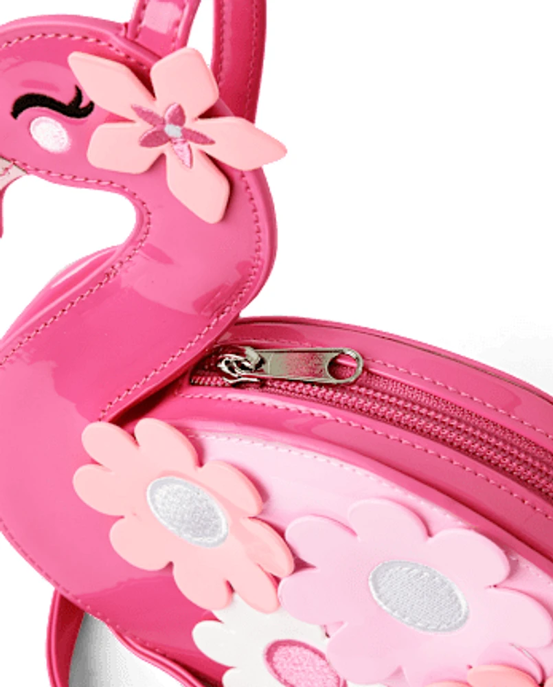 Girls Floral Flamingo Bag - Seaside Palms