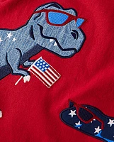 Boys Embroidered Dino Top - American Cutie