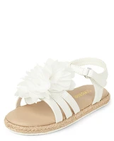 Girls Flower Sandals - Little Essentials