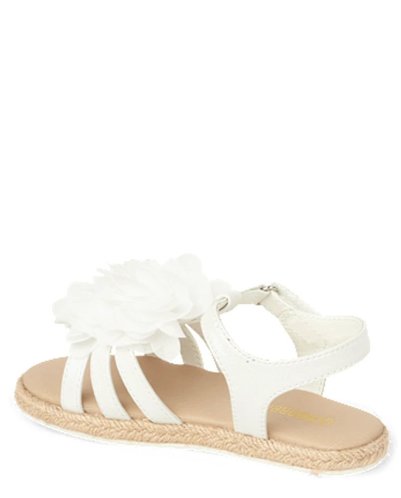 Girls Flower Sandals - Little Essentials