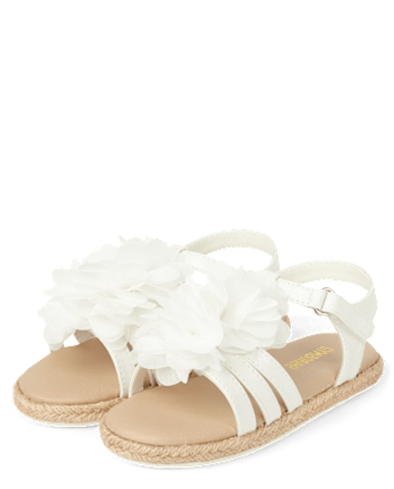 Girls Flower Sandals - Little Essentials