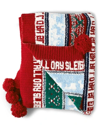 Adult Fairisle Sleigh Blanket