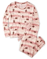 Womens Matching Family Bear Sweater Knit Pajamas