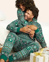 Mens Matching Family Fairisle Thermal Pajamas