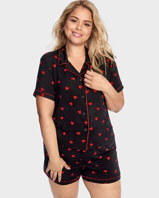 Womens Heart Modal Pajamas