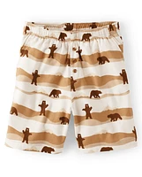 Mens Matching Family Bear Flannel Pajama Shorts