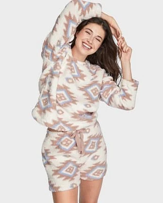 Womens Mommy And Me Print Sherpa Pajamas