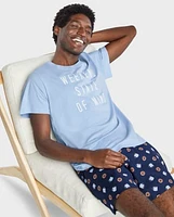 Mens Doughnut Poplin Pajama Shorts