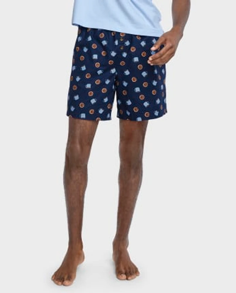 Mens Doughnut Poplin Pajama Shorts