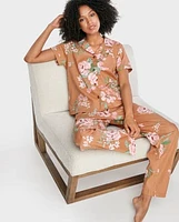 Womens Floral Poplin Pajamas