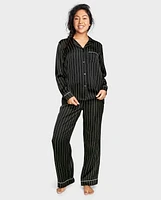 Womens Print Satin Pajamas