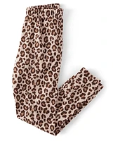 Womens Leopard Thermal Pajama Pants