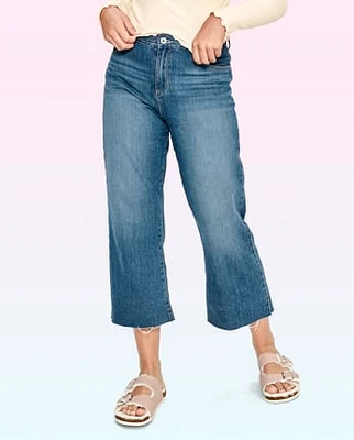 Tween Girls High Rise Cropped Flare Jeans