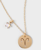 Tween Girls Aries Zodiac Necklace