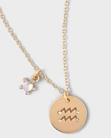 Tween Girls Aquarius Zodiac Necklace