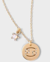 Tween Girls Cancer Zodiac Necklace