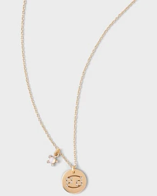 Tween Girls Cancer Zodiac Necklace