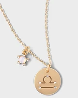 Tween Girls Libra Zodiac Necklace