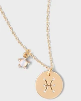 Tween Girls Pisces Zodiac Necklace