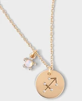 Tween Girls Sagittarius Zodiac Necklace