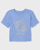 Tween Girls Pisces Zodiac Tee