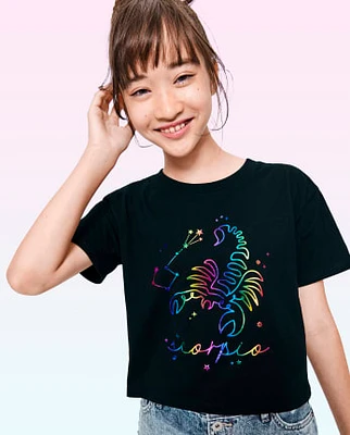 Tween Girls Scorpio Zodiac Tee