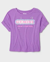 Tween Girls Gemini Zodiac Pajama Tee