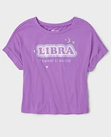 Tween Girls Libra Zodiac Pajama Tee