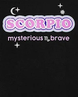 Tween Girls Scorpio Zodiac Pajama Tee