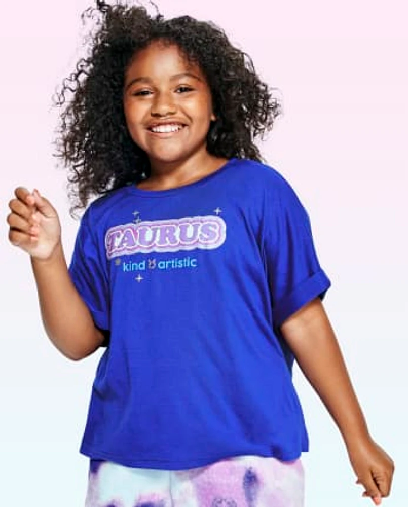 Tween Girls Taurus Zodiac Pajama Tee