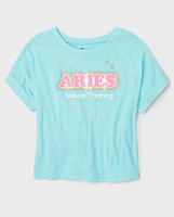 Tween Girls Aries Zodiac Pajama Tee