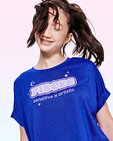 Tween Girls Pisces Zodiac Pajama Tee