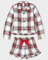 Tween Girls Plaid Flannel Pajamas