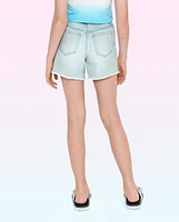 Tween Girls High Rise Denim Mom Shorts