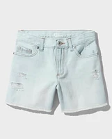 Tween Girls High Rise Denim Mom Shorts