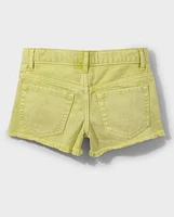 Tween Girls Garment Dyed Denim Shortie Shorts