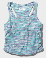 Tween Girls Space Dye Ruched Tank Top