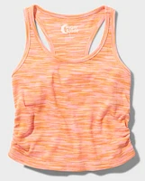 Tween Girls Space Dye Ruched Tank Top