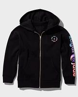 Tween Girls Logo Oversized Zip-Up Hoodie