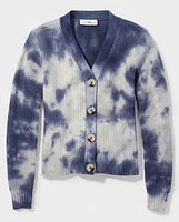 Tween Girls Tie Dye Cropped Cardigan