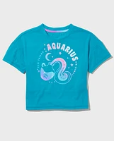 Tween Girls Aquarius Zodiac Sleep Tee