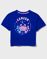 Tween Girls Cancer Zodiac Sleep Tee