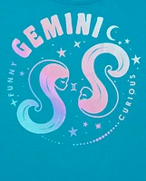 Tween Girls Gemini Zodiac Sleep Tee