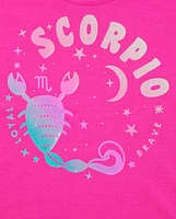 Tween Girls Scorpio Zodiac Sleep Tee