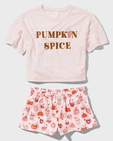 Tween Girls Pumpkin Spice Pajamas