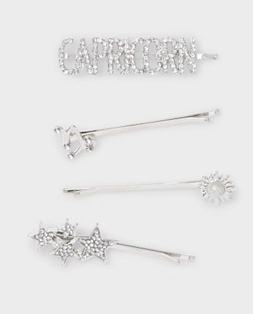 Tween Girls Capricorn Zodiac Bobby Pin 4-Pack