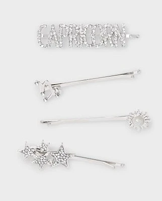 Tween Girls Capricorn Zodiac Bobby Pin 4-Pack