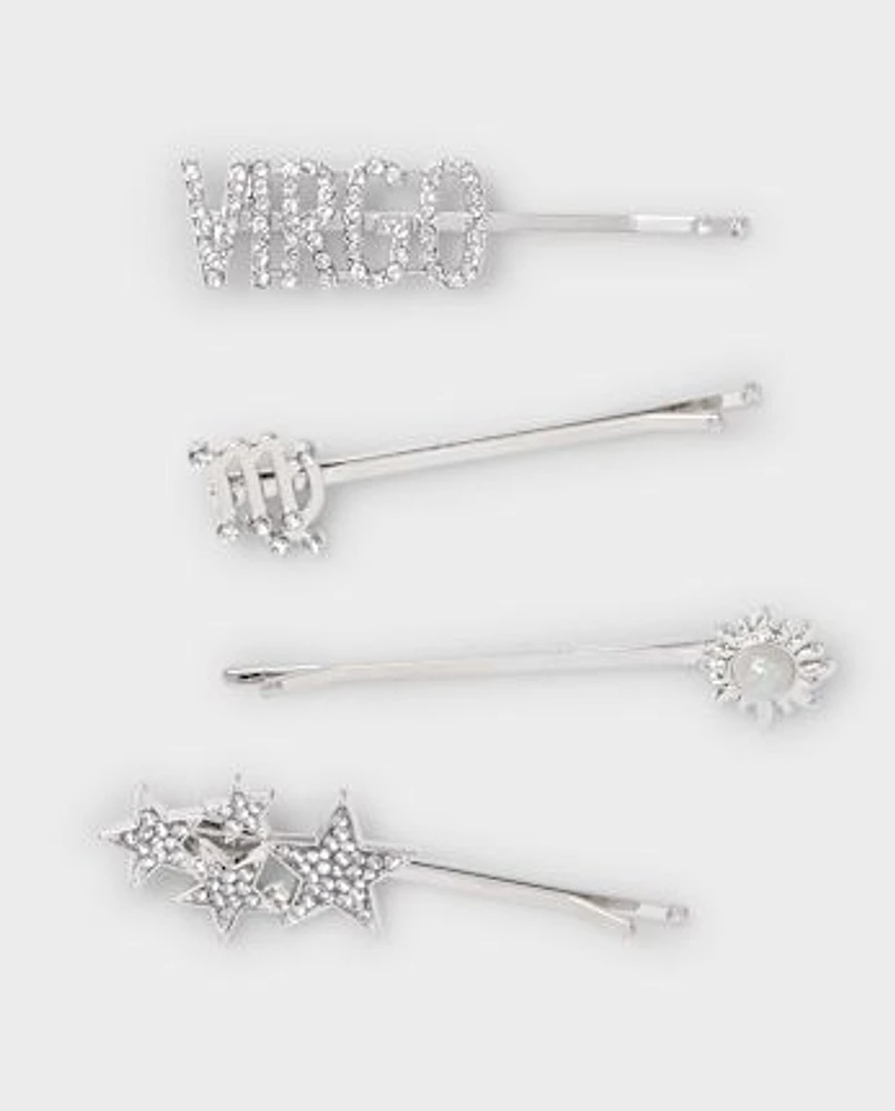 Tween Girls Virgo Zodiac Bobby Pin 4-Pack