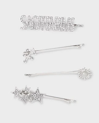 Tween Girls Sagittarius Zodiac Bobby Pin 4-Pack