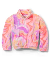 Tween Girls Oversized Tie Dye Sherpa Pullover